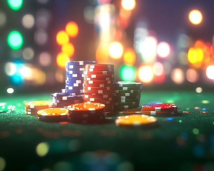 Landscape mode showing side-by-side layout of dealer and betting interface